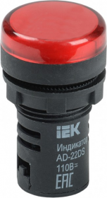 Арматура светосигнальная AD22DS 24В красная TEXENERGO MFK10-ADDS-024-04